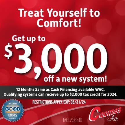 Special offers fromCoomes Air Conditioning & Heating