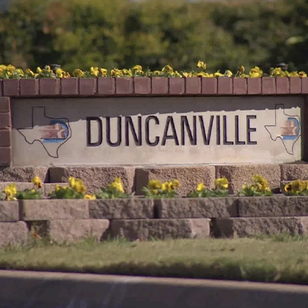 Duncanville city sign we drive by on way to dispatch Air Conditioning service